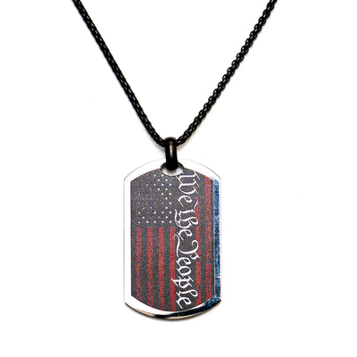 We The People Dog Tag Necklace - Creations and Collections