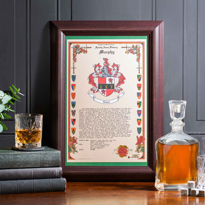 Framed Coat Of Arms Personalized History - Creations and Collections