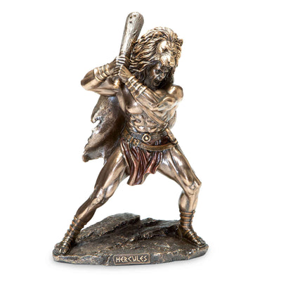Hercules With Club and Lion Hide Sculpture - Creations and Collections