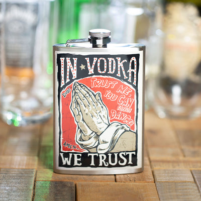 In Vodka We Trust Flask - Creations and Collections