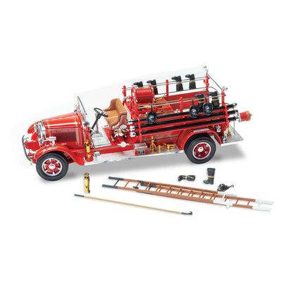 antique red fire truck model