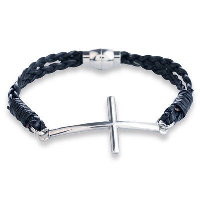 Leather Cross Bracelet - Creations and Collections