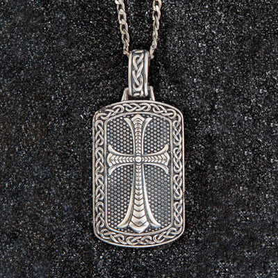 Men’s Celtic Cross Dog Tag Necklace - Creations and Collections