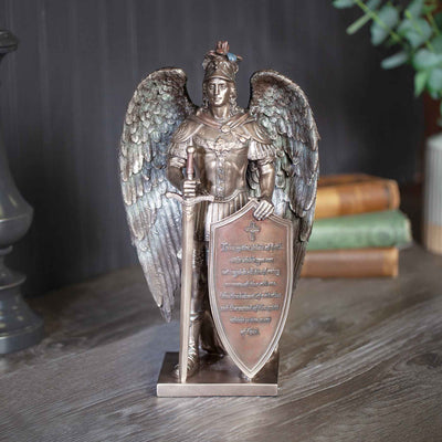 Take Up Your Shield Of Faith Warrior Angle Statue - Creations and Collections