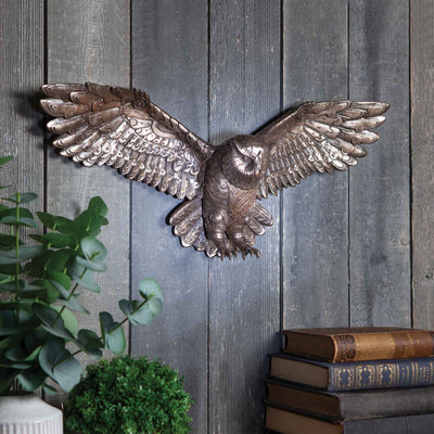Steampunk Flying Owl Wall Plaque - Creations and Collections