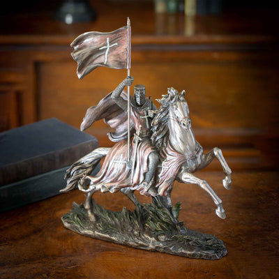 Crusader Riding Horse Statue - Creations and Collections