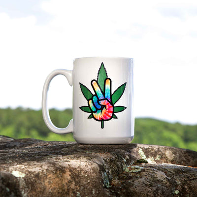 Peace And Love Weed Mug - Creations and Collections
