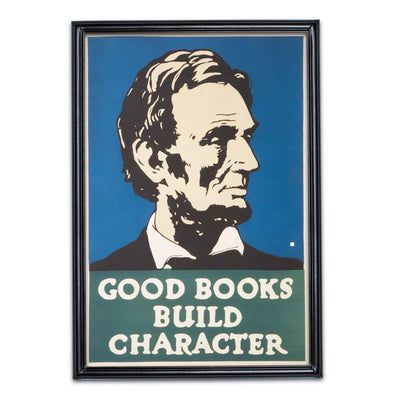 Abraham Lincoln Good Books Build Character Framed Art - Creations and Collections