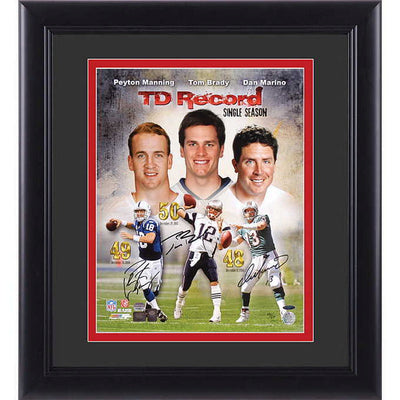 Autographed Quarter Back Touchdown Record Manning, Brady, Marino - Creations and Collections