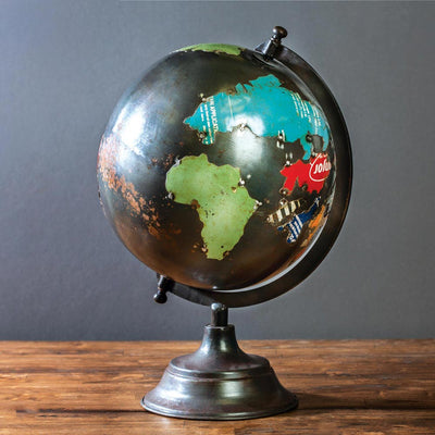 Reclaimed Metal Globe - Creations and Collections