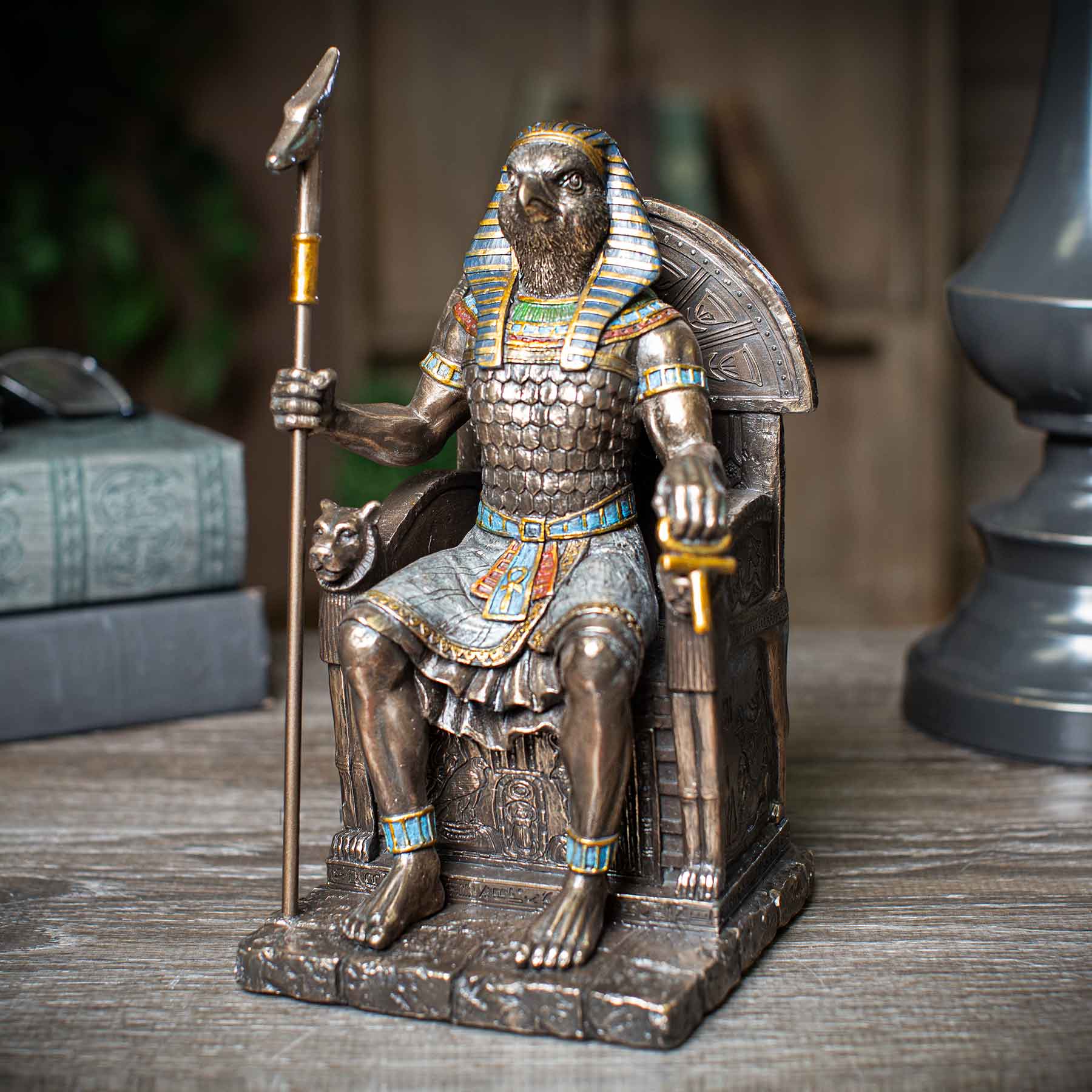 Horus on Throne Sculpture - Creations and Collections