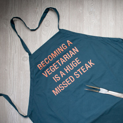 Vegetarian Is A Huge Missed Steak Apron - Creations and Collections