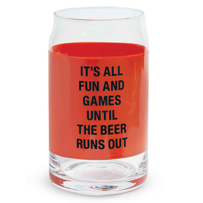 Fun and Games Beer Can Shaped Glass - Creations and Collections