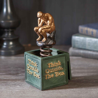 Think Outside The Box Statue - Creations and Collections