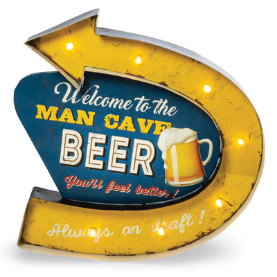 "Man Cave" LED Metal Sign - Creations and Collections