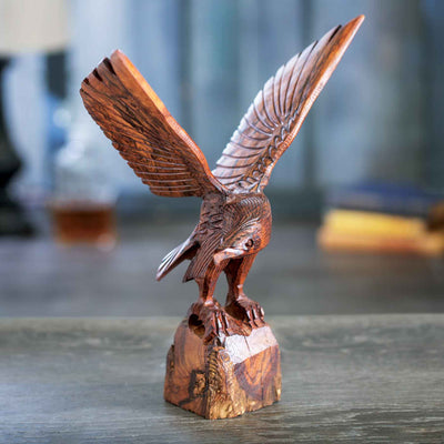 Wood Eagle Sculpture - Creations and Collections