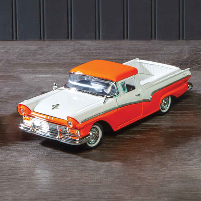 1957 Orange Ford Ranchero 1:18 Scale Diecast Replica Model - Creations and Collections
