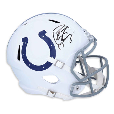 Colts footbal helmet signed by Peyton Manning
