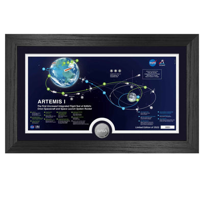Artemis 1 First Test Flight Plan Silver Coin Photo Mint - Creations and Collections