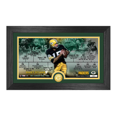 Bart Starr Packers Career Timeline Bronze Coin Pano Photo Mint - Creations and Collections
