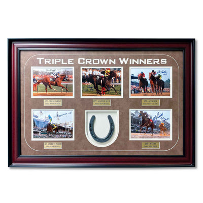 All Triple Crown Winners Signed Horse Photo Collage - Creations and Collections