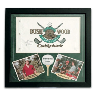 Chevy Chase Signed Caddyshack Flag Frame Collage - Creations and Collections