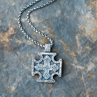 Large Biker Cross Large Pendant - Creations and Collections