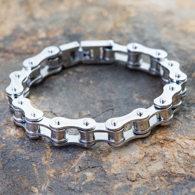 Bike Chain Bracelet- Silver - Creations and Collections