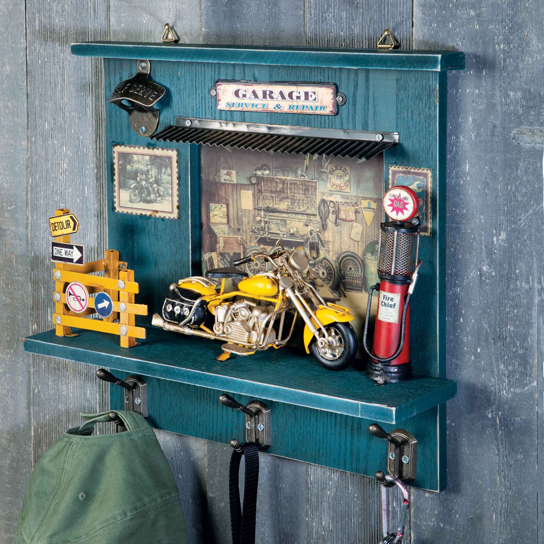 Vintage Harley Motorcycle Shadow Box and Key Rack | Creations and ...
