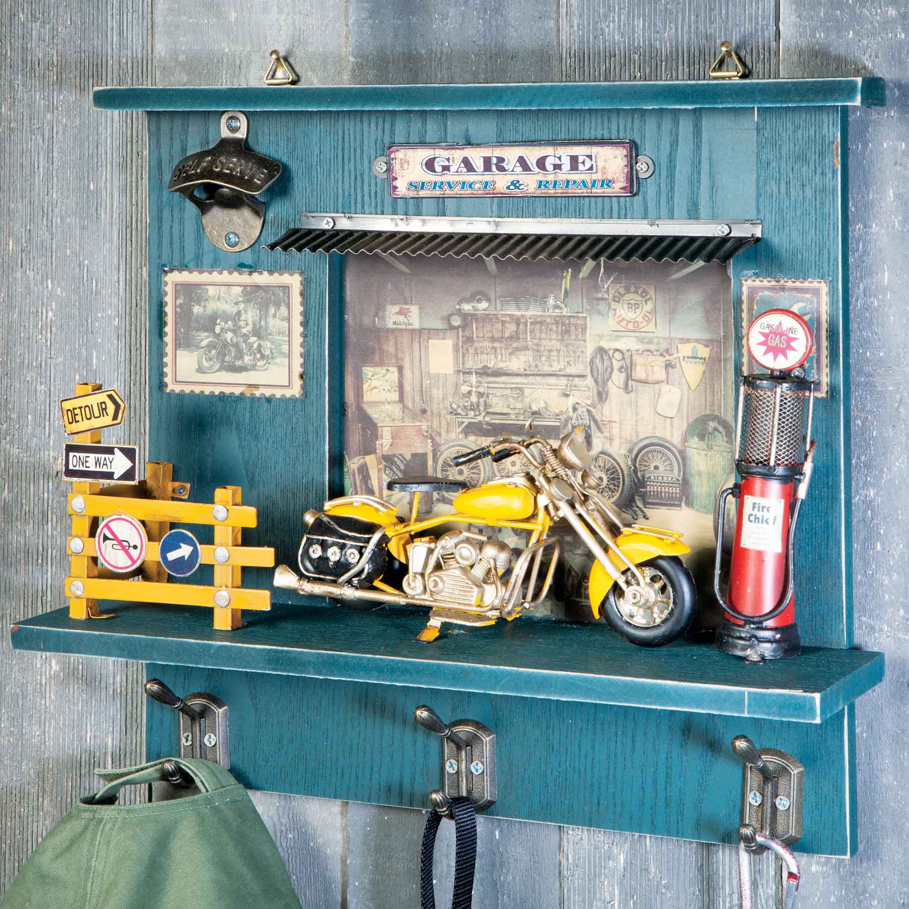 Vintage Harley Motorcycle Shadow Box and Key Rack | Creations and ...