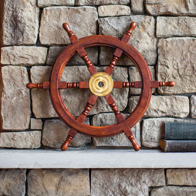 Replica Wooden Ship Wheel - Creations and Collections
