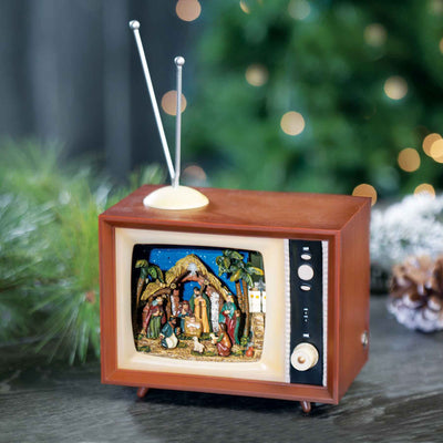 Retro TV Nativity Music Box - Creations and Collections