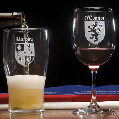 Personalized Coat Of Arms Pint Glasses - Creations and Collections