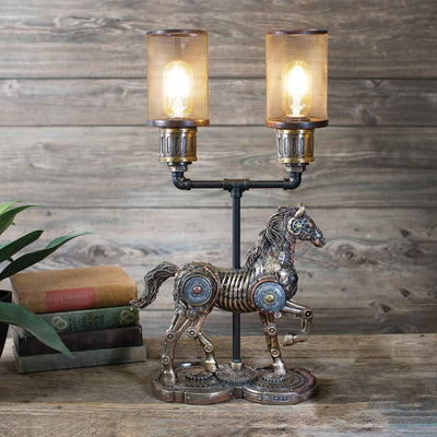 Steampunk Horse Twin Mesh Lamp - Creations and Collections