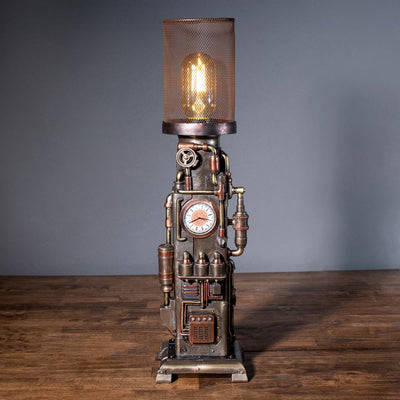 Steampunk Beacon Tower Clock with Lamp - Creations and Collections