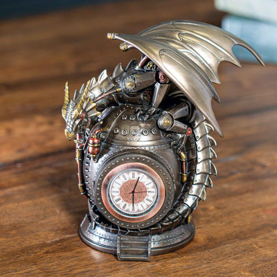 Steampunk Dragon on Time Machine Box and Clock - Creations and Collections