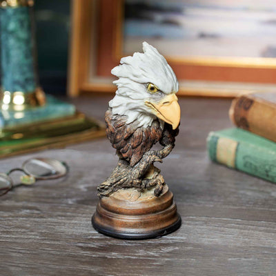 Eagle head tabletop sculpture