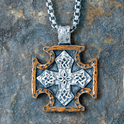Small Biker Cross Pendant - Creations and Collections