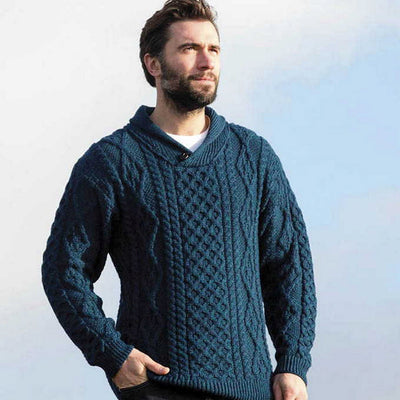 Men's Shawl Collar Sweater - Creations and Collections